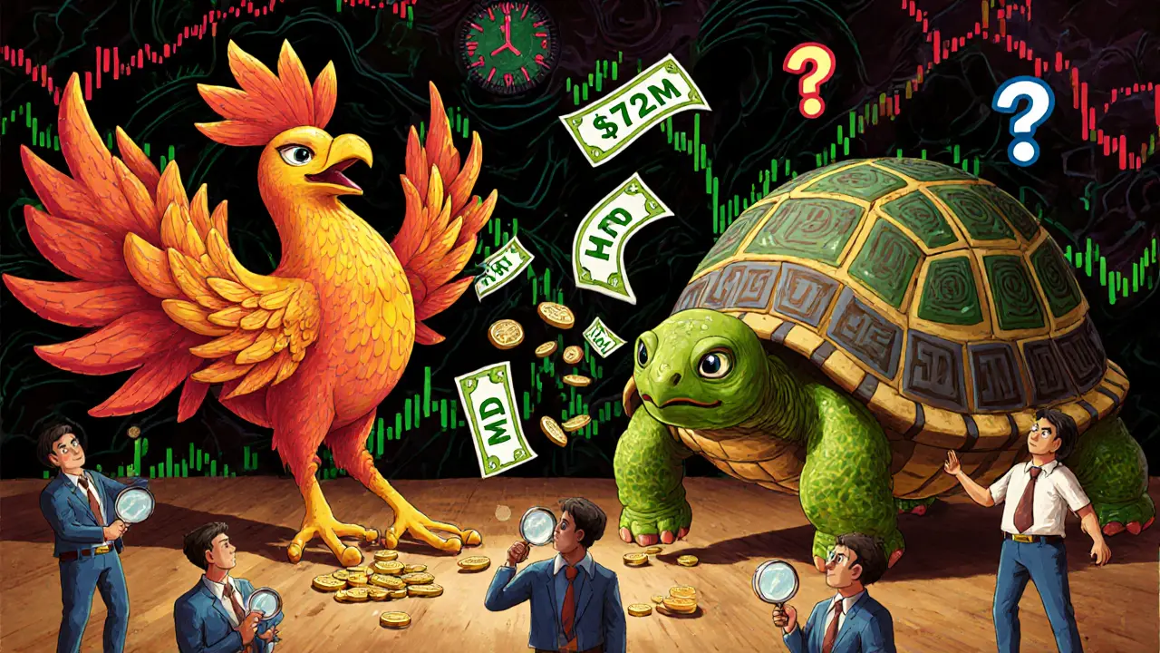 Mythical creatures battling over inflated and real crypto trading volumes