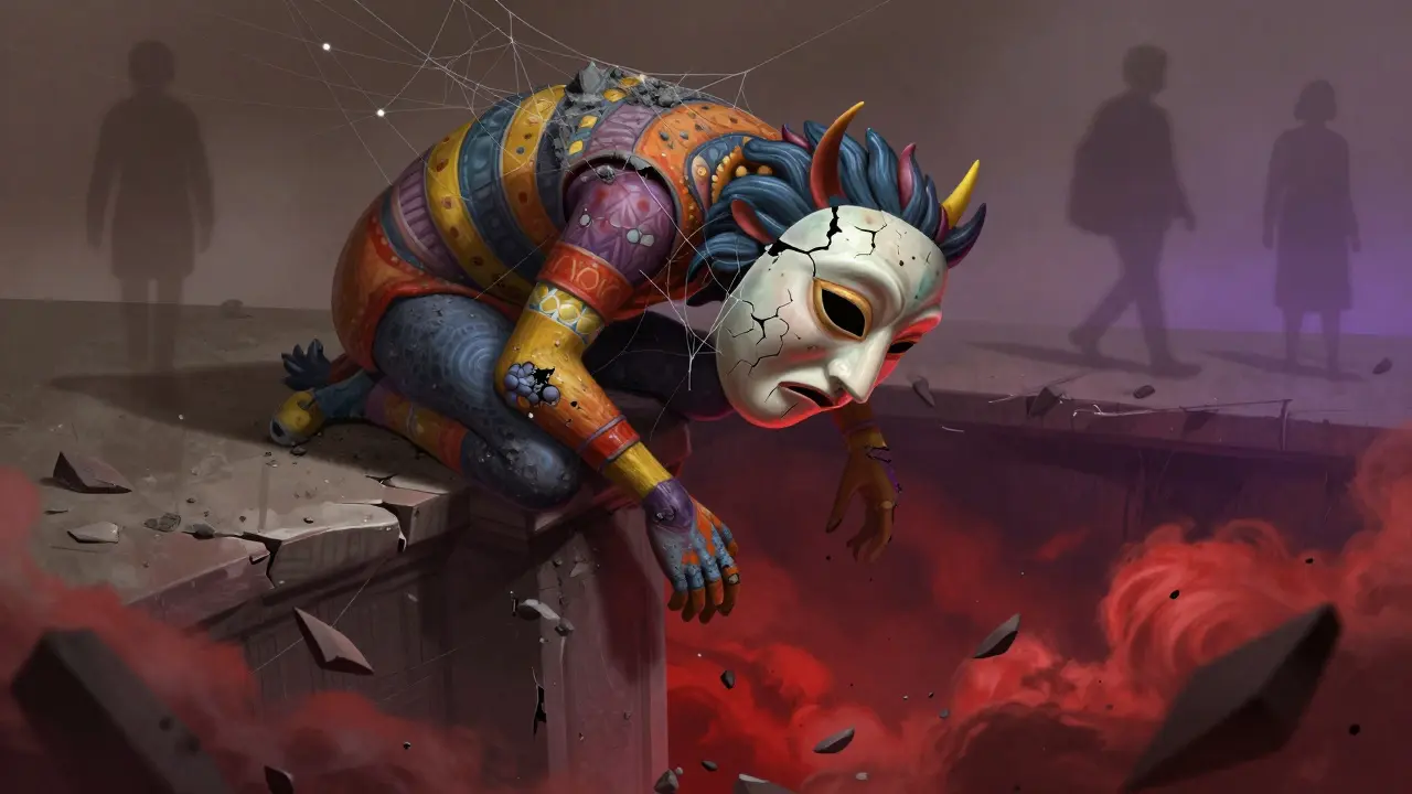 Faded, broken alebrije symbolizing VVS Finance value crash