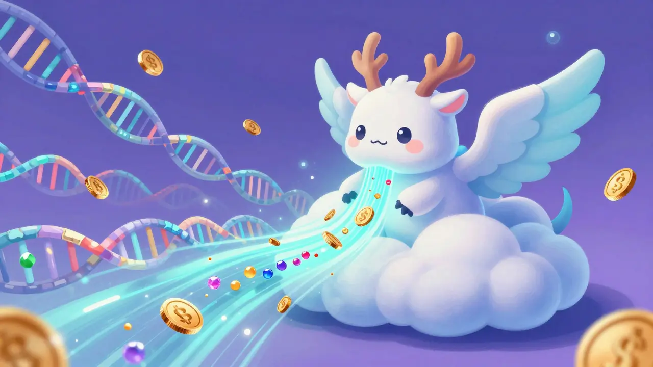 A spirit animal cloud server processing encrypted data streams