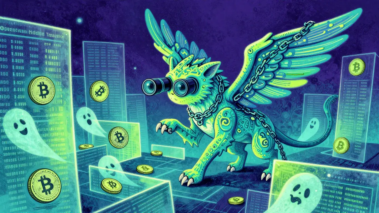 Fantasy beast tracking crypto transactions on blockchain