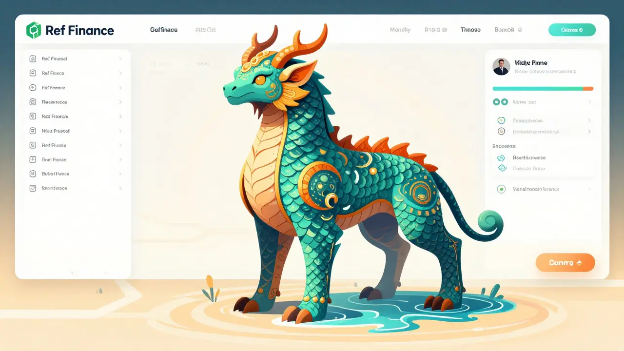Unified Alebreeze creature symbolizing merged DeFi protocols on NEAR
