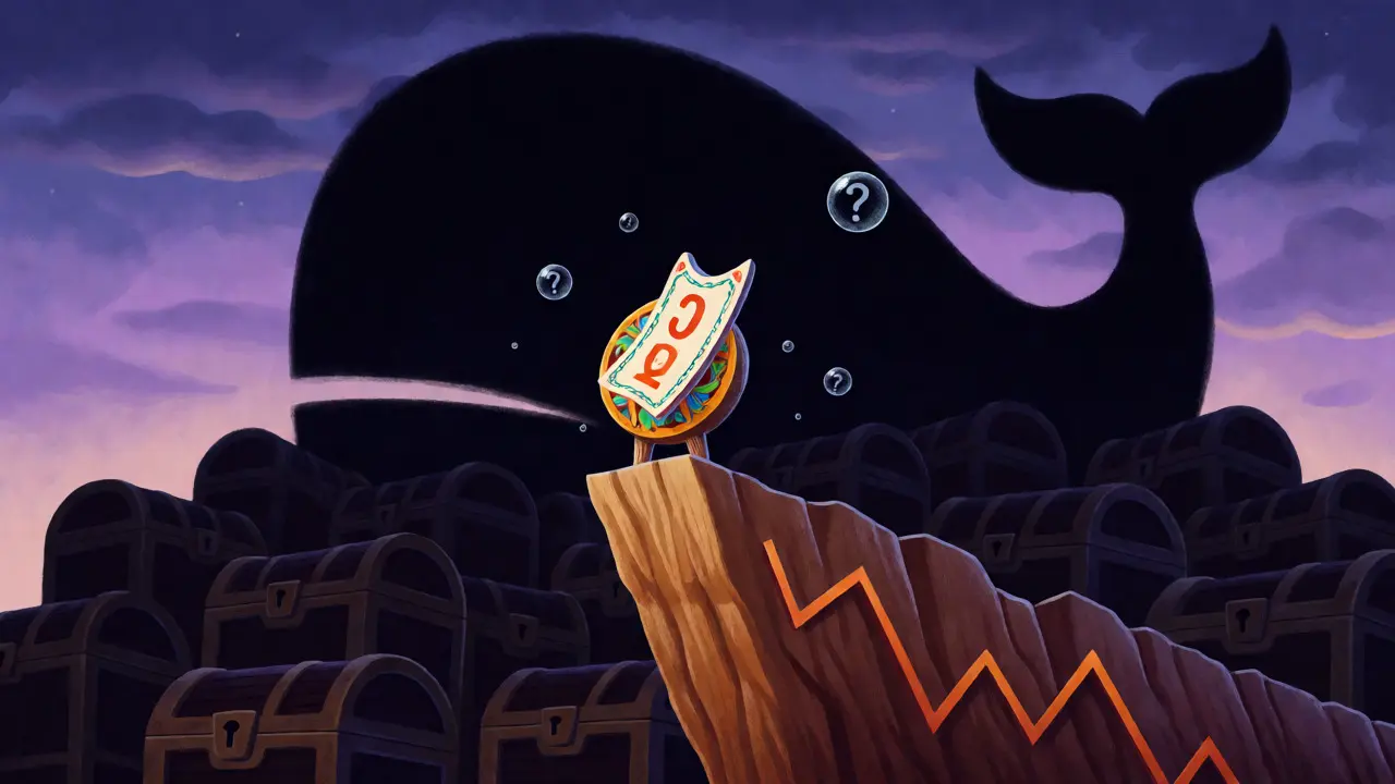 Fragile alebrije on cliff of falling graphs