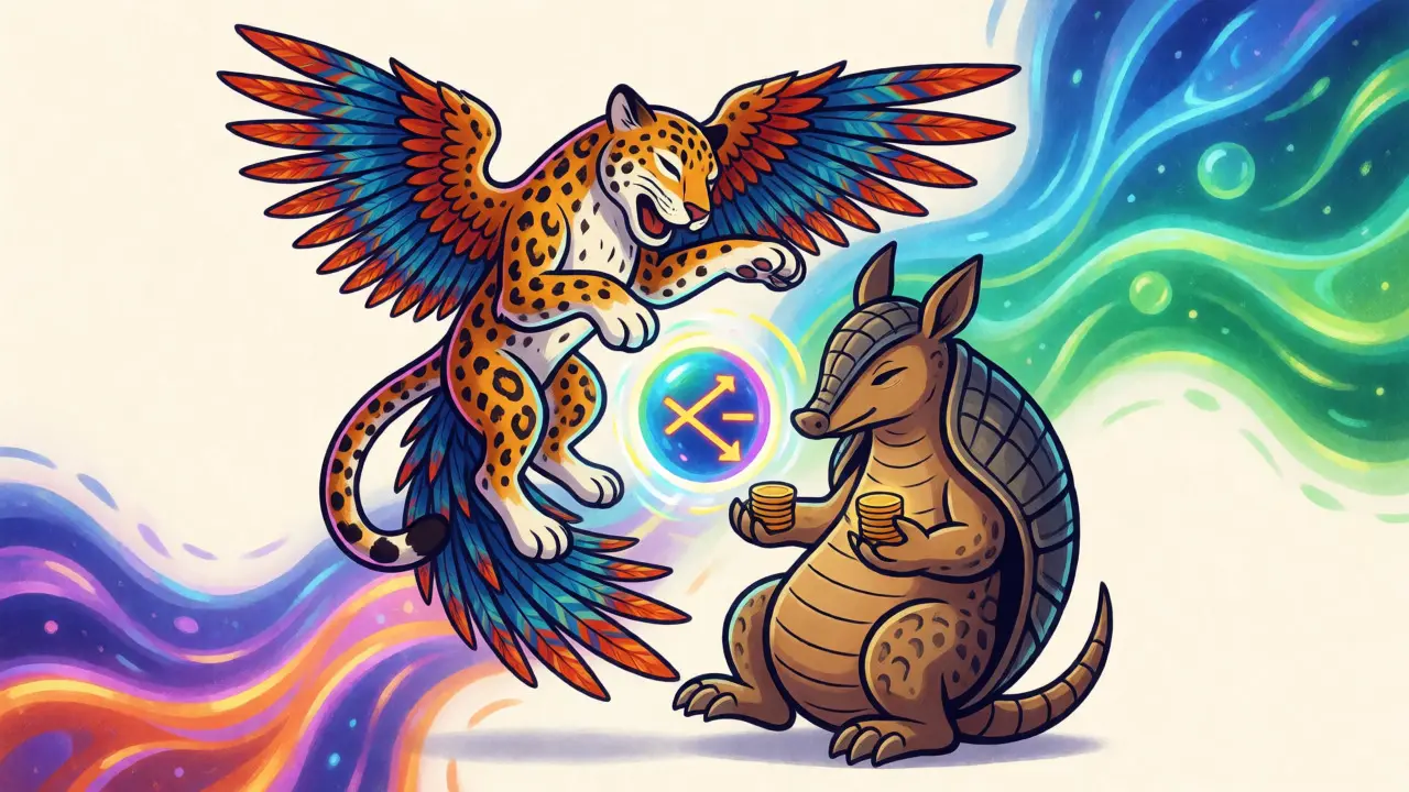 Volatility jaguar and stability armadillo dancing around a math orb