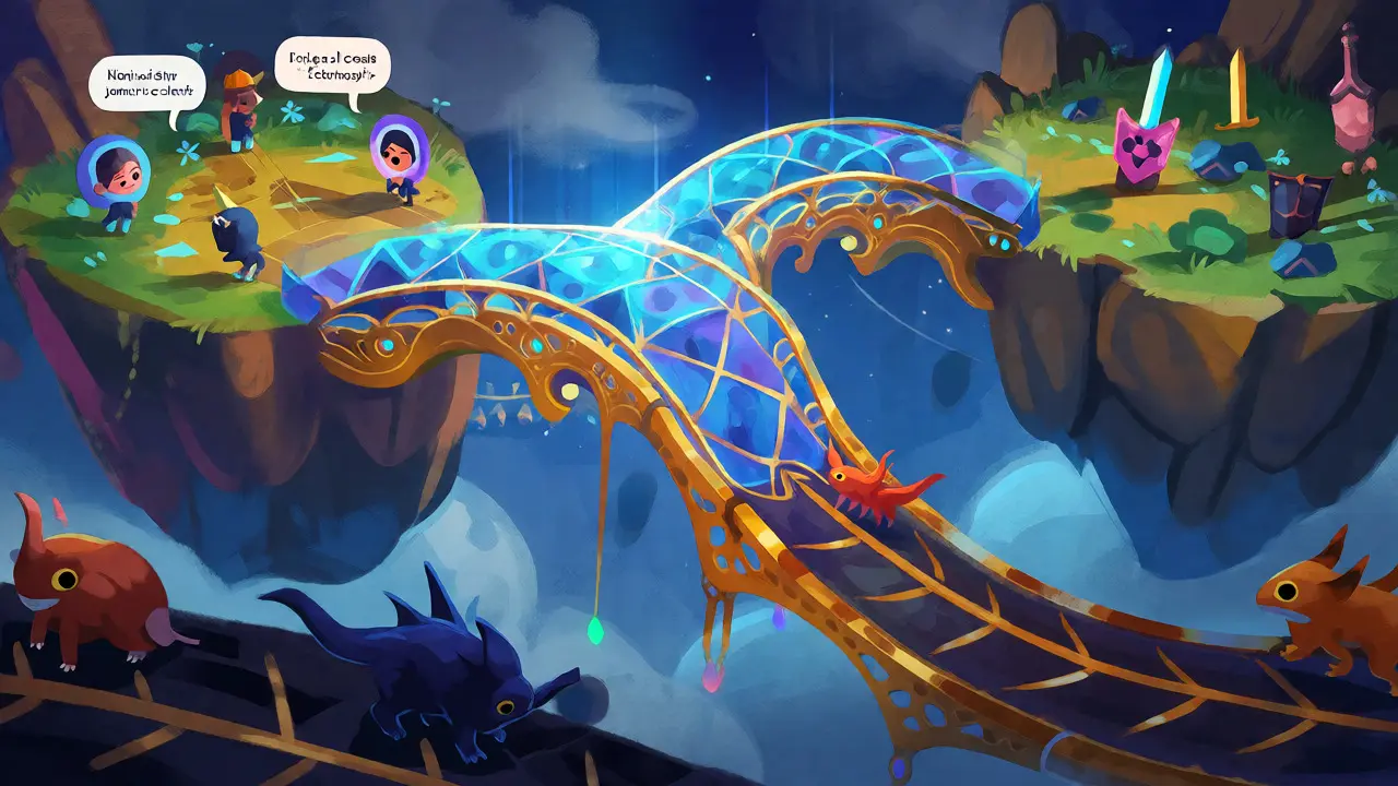 Magical bridge illustrating Binance Smart Chain transaction efficiency